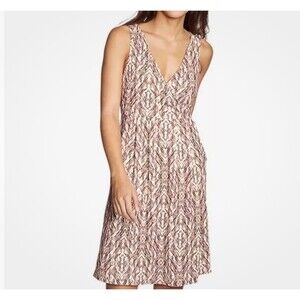 Eddie Bauer Aster Crossover Outdoor Adventure Dress in Dust Rose Print SZ M